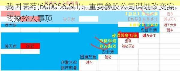 我国医药(600056.SH)：重要参股公司谋划改变实践操控人事项