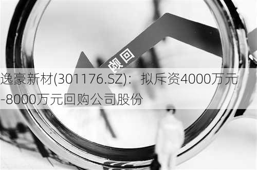 逸豪新材(301176.SZ)：拟斥资4000万元-8000万元回购公司股份