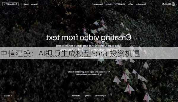 中信建投：AI视频生成模型Sora 投资机遇-第3张图片-