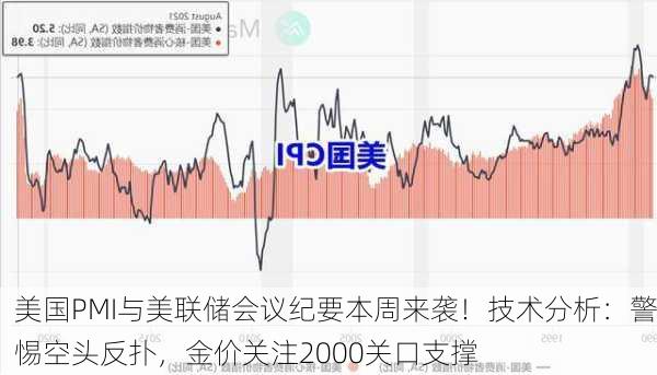 美国PMI与美联储会议纪要本周来袭！技术分析：警惕空头反扑，金价关注2000关口支撑-第1张图片-