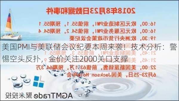 美国PMI与美联储会议纪要本周来袭！技术分析：警惕空头反扑，金价关注2000关口支撑-第2张图片-