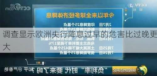 调查显示欧洲央行降息过早的危害比过晚更大-第1张图片-