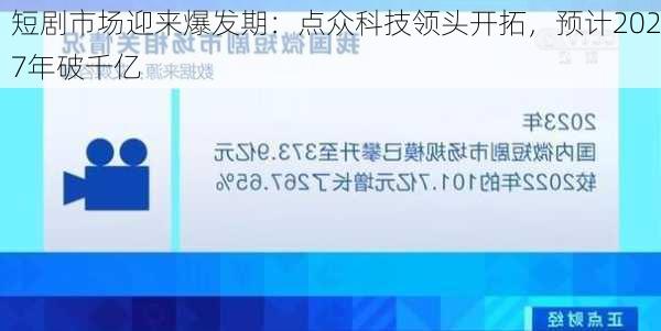 短剧市场迎来爆发期：点众科技领头开拓，预计2027年破千亿-第2张图片-