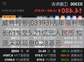 威胜控股(03393)去年溢利增长61%至5.21亿元人民币 拟派末期股息0.28港元-第1张图片-