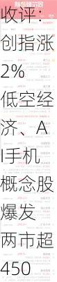 收评：创指涨2% 低空经济、AI手机概念股爆发 两市超4500只个股上涨