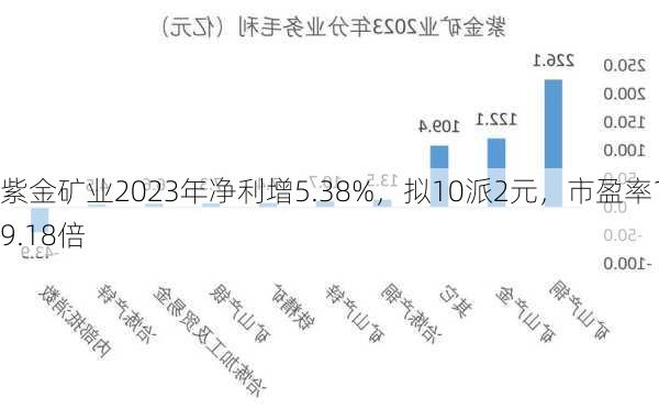 紫金矿业2023年净利增5.38%，拟10派2元，市盈率19.18倍-第1张图片-