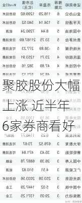 聚胶股份大幅上涨 近半年6家券商看好-第2张图片-