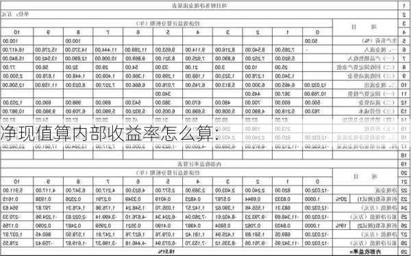 净现值算内部收益率怎么算: