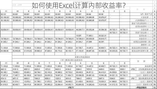 如何使用Excel计算内部收益率？-第2张图片-