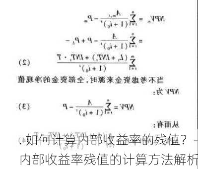 . 如何计算内部收益率的残值？-内部收益率残值的计算方法解析-第3张图片-