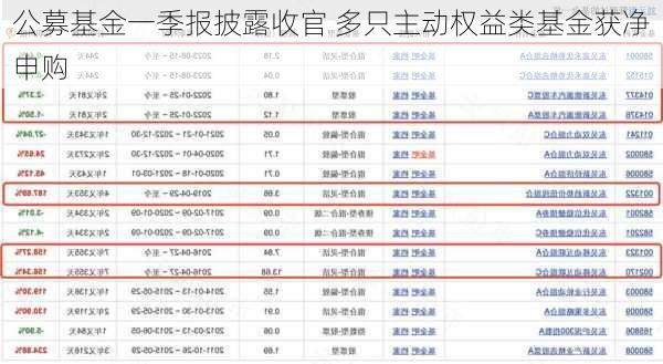 公募基金一季报披露收官 多只主动权益类基金获净申购-第1张图片-