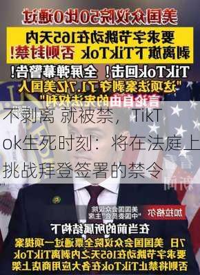 不剥离 就被禁，TikTok生死时刻：将在法庭上挑战拜登签署的禁令-第3张图片-