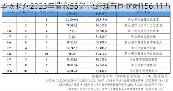 华扬联众2023年营收55亿 总经理苏同薪酬156.11万-第2张图片-