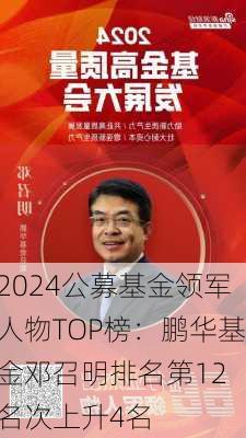 2024公募基金领军人物TOP榜：鹏华基金邓召明排名第12 名次上升4名-第1张图片-