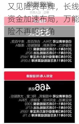 又见险资举牌，长线资金加速布局，万能险不再唱主角-第3张图片-