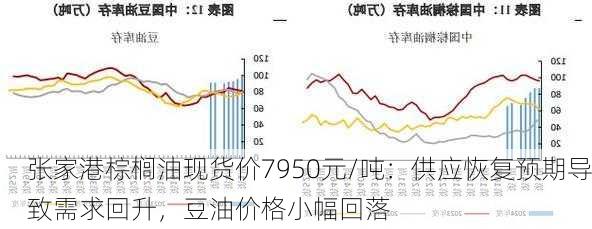 张家港棕榈油现货价7950元/吨：供应恢复预期导致需求回升，豆油价格小幅回落-第2张图片-