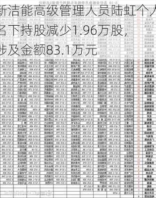 新洁能高级管理人员陆虹个人名下持股减少1.96万股，涉及金额83.1万元-第1张图片-