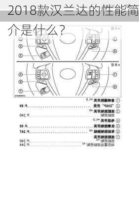 2018款汉兰达的性能简介是什么？-第3张图片-