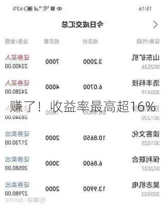 赚了！收益率最高超16%-第3张图片-