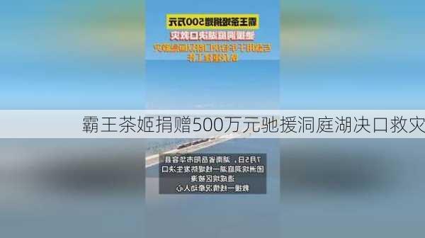 霸王茶姬捐赠500万元驰援洞庭湖决口救灾-第2张图片-