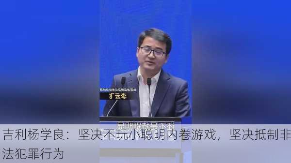 吉利杨学良：坚决不玩小聪明内卷游戏，坚决抵制非法犯罪行为-第2张图片-