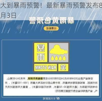 大到暴雨预警！最新暴雨预警发布8月3日-第2张图片-