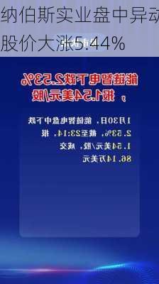 纳伯斯实业盘中异动 股价大涨5.44%-第1张图片-