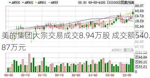 美的集团大宗交易成交8.94万股 成交额540.87万元-第1张图片-