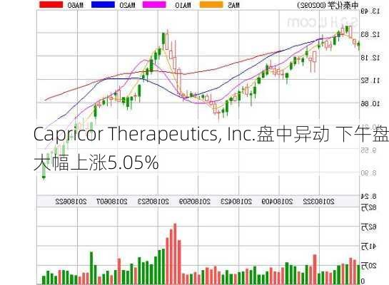 Capricor Therapeutics, Inc.盘中异动 下午盘大幅上涨5.05%