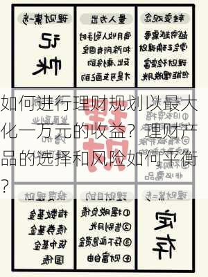 如何进行理财规划以最大化一万元的收益？理财产品的选择和风险如何平衡？-第3张图片-