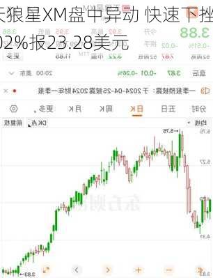 天狼星XM盘中异动 快速下挫5.02%报23.28美元