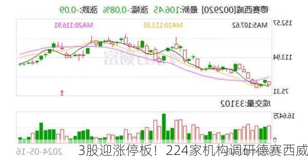 3股迎涨停板！224家机构调研德赛西威-第2张图片-