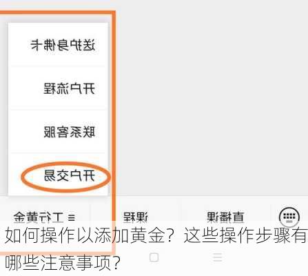 如何操作以添加黄金？这些操作步骤有哪些注意事项？-第1张图片-