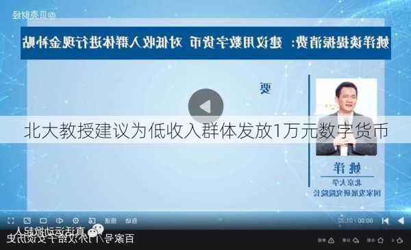 北大教授建议为低收入群体发放1万元数字货币-第2张图片-