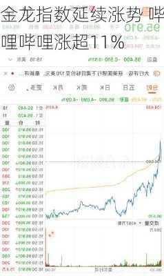 金龙指数延续涨势 哔哩哔哩涨超11%-第1张图片-