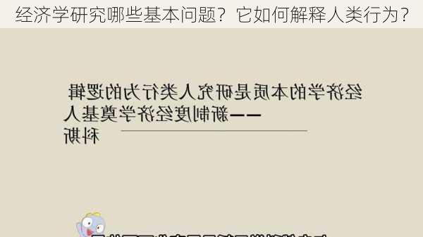 经济学研究哪些基本问题？它如何解释人类行为？-第2张图片-