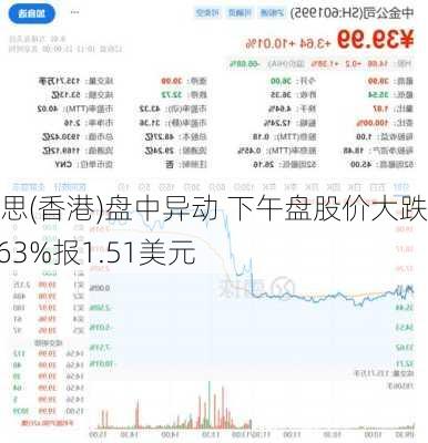 诗思(香港)盘中异动 下午盘股价大跌5.63%报1.51美元-第2张图片-