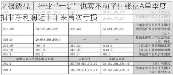 财报透视｜行业“一哥”也卖不动了！张裕A单季度扣非净利润近十年来首次亏损-第1张图片-