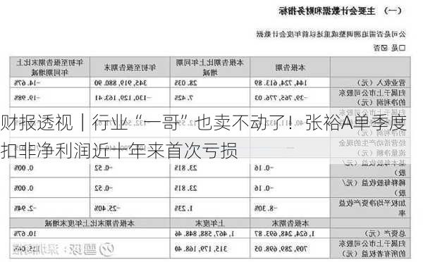 财报透视｜行业“一哥”也卖不动了！张裕A单季度扣非净利润近十年来首次亏损-第3张图片-