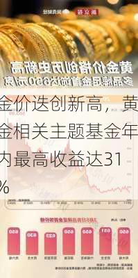 金价迭创新高，黄金相关主题基金年内最高收益达31%-第1张图片-