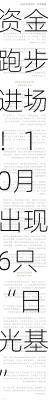 资金跑步进场！10月出现6只“日光基”-第2张图片-