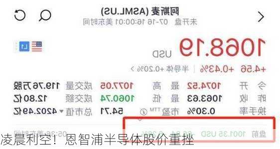 凌晨利空！恩智浦半导体股价重挫-第1张图片-