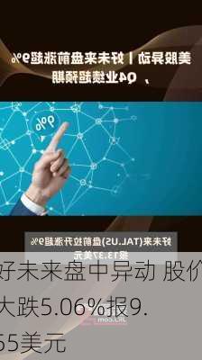 好未来盘中异动 股价大跌5.06%报9.55美元-第1张图片-