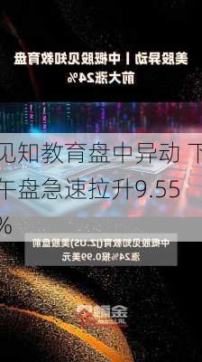 见知教育盘中异动 下午盘急速拉升9.55%